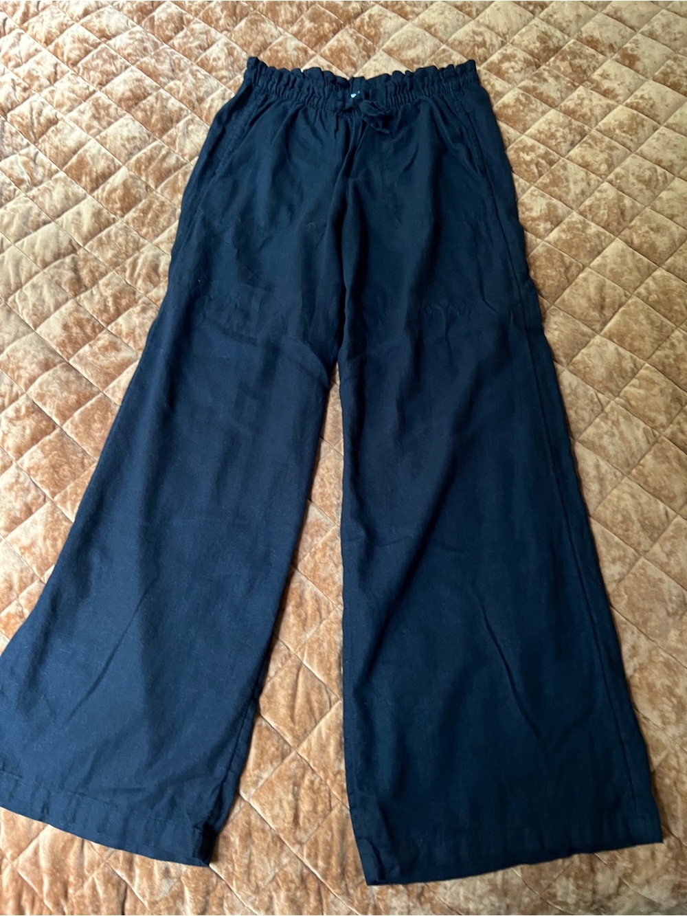 Sonoma goods for life woman’s black linen, drawstring pants size s